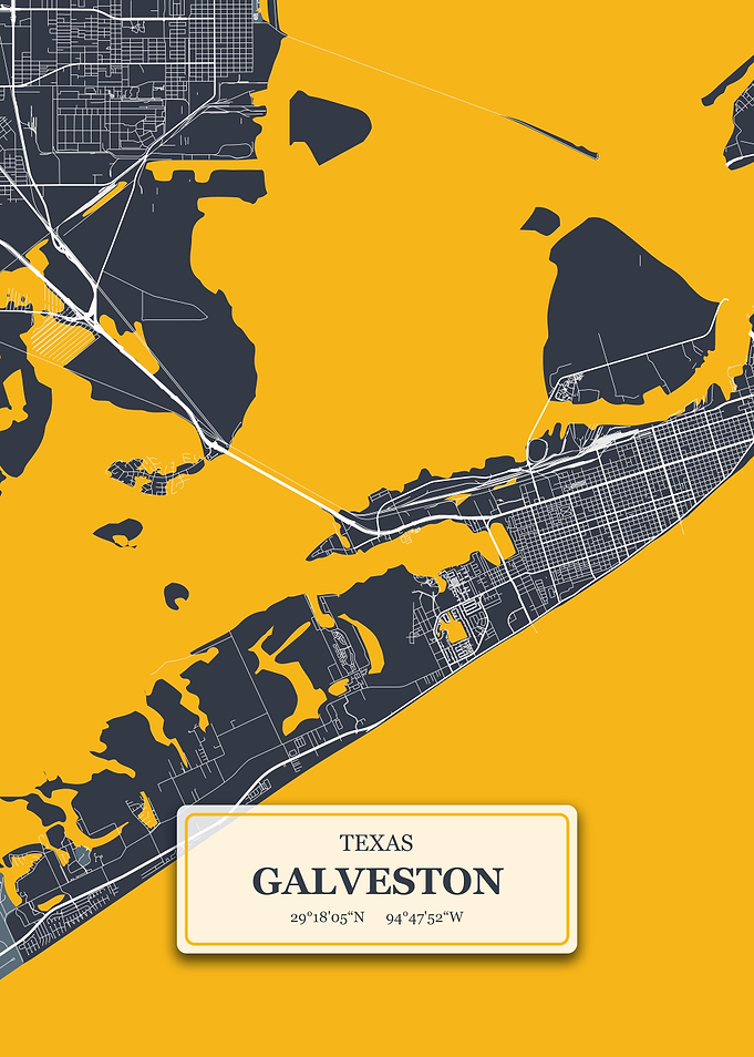 Galveston Texas City Map