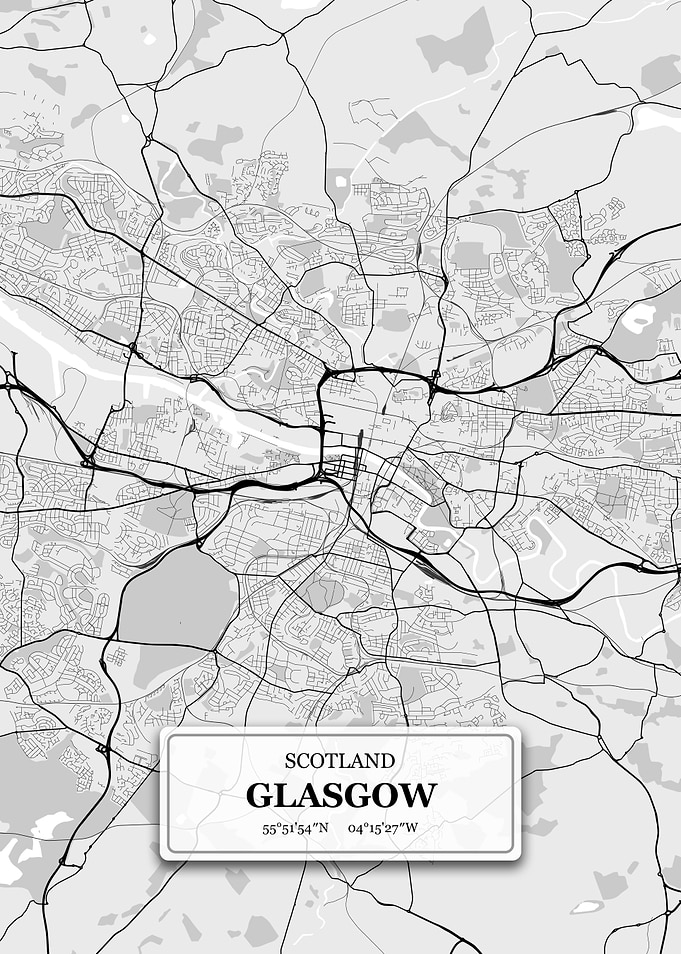 Glasgow UK City Map