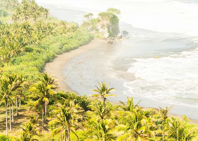 Hidden tropical beach