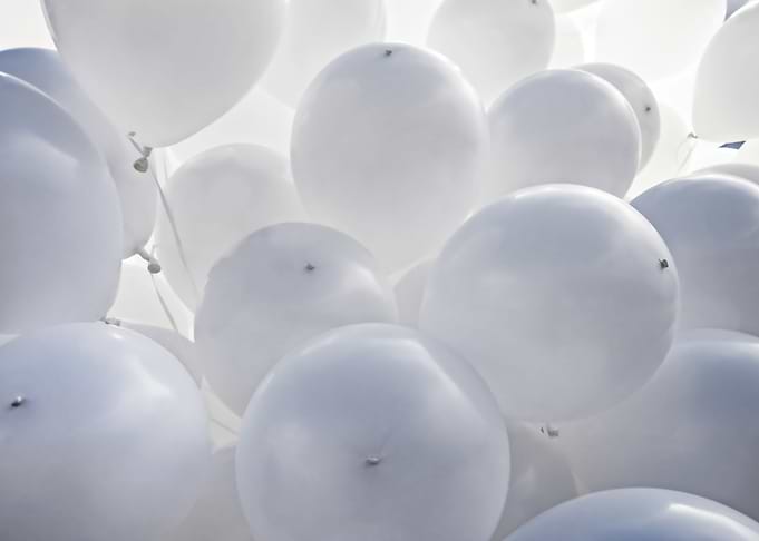 White Toy Balloons
