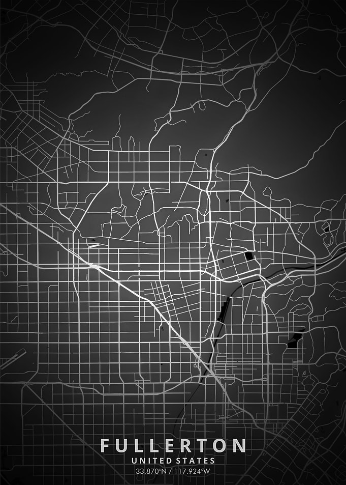 Fullerton Map Posters