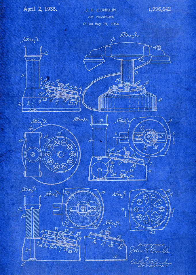 Telephone Toy Patent Art