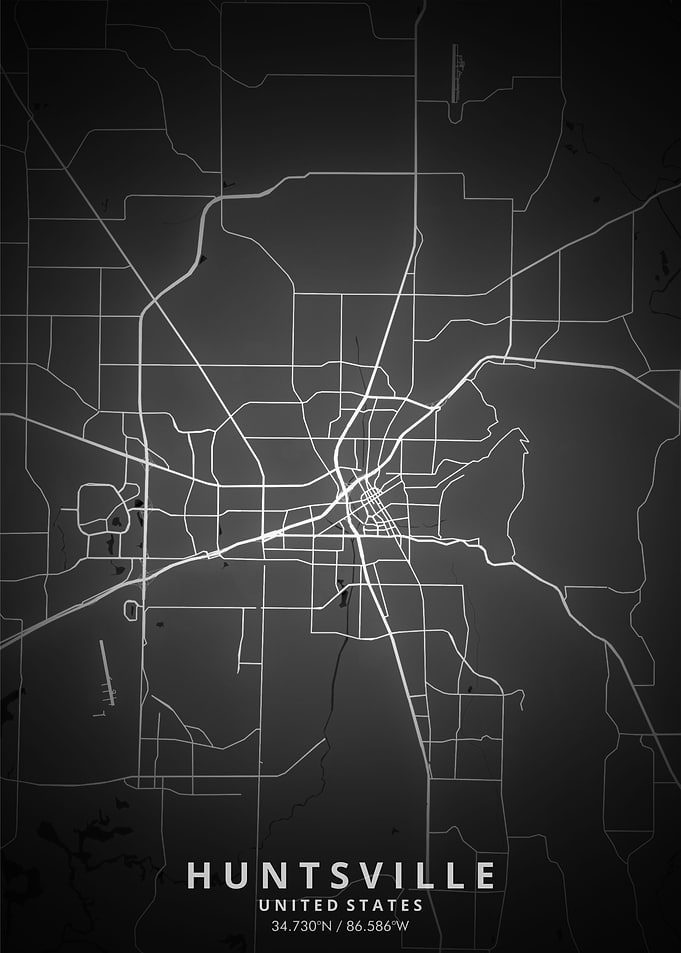 Huntsville Map Posters
