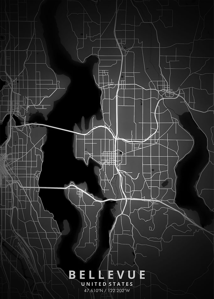 Bellevue Map Posters