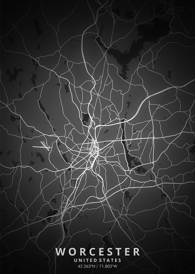 Worcester Map Posters