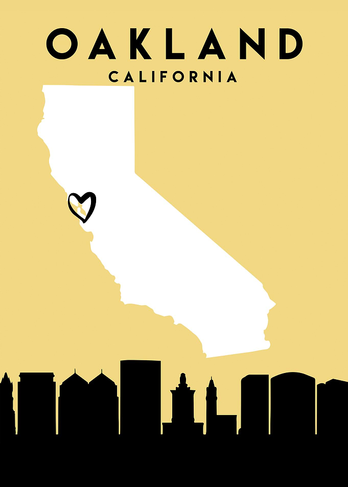 Oakland Map Skyline