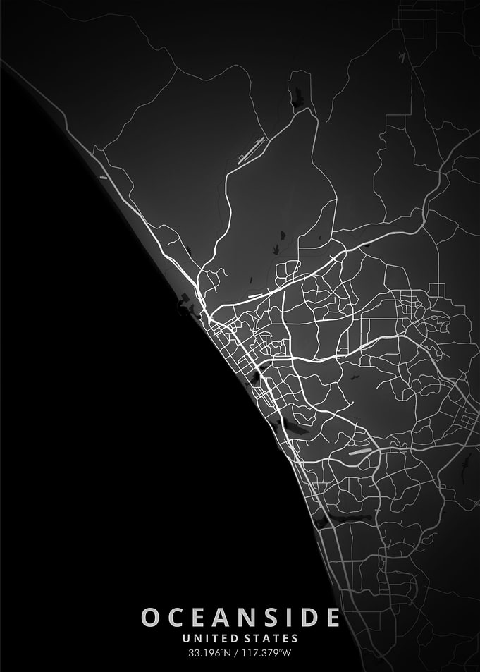 Oceanside Map Posters
