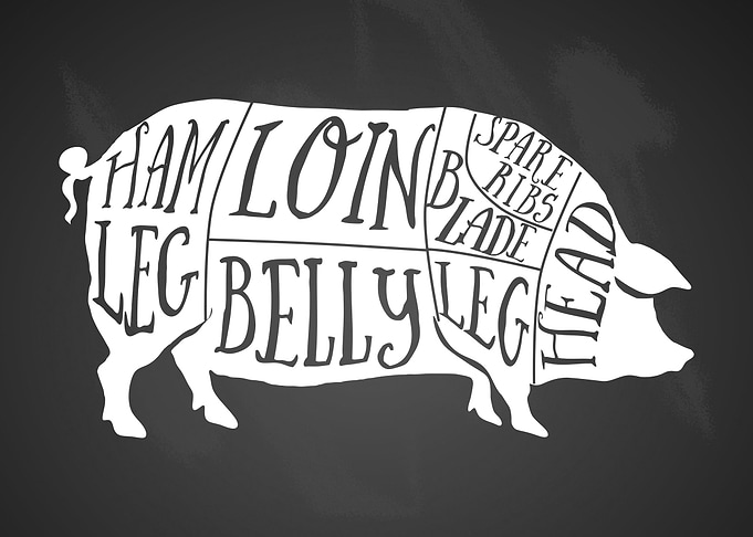 Vintage chalkboard butcher