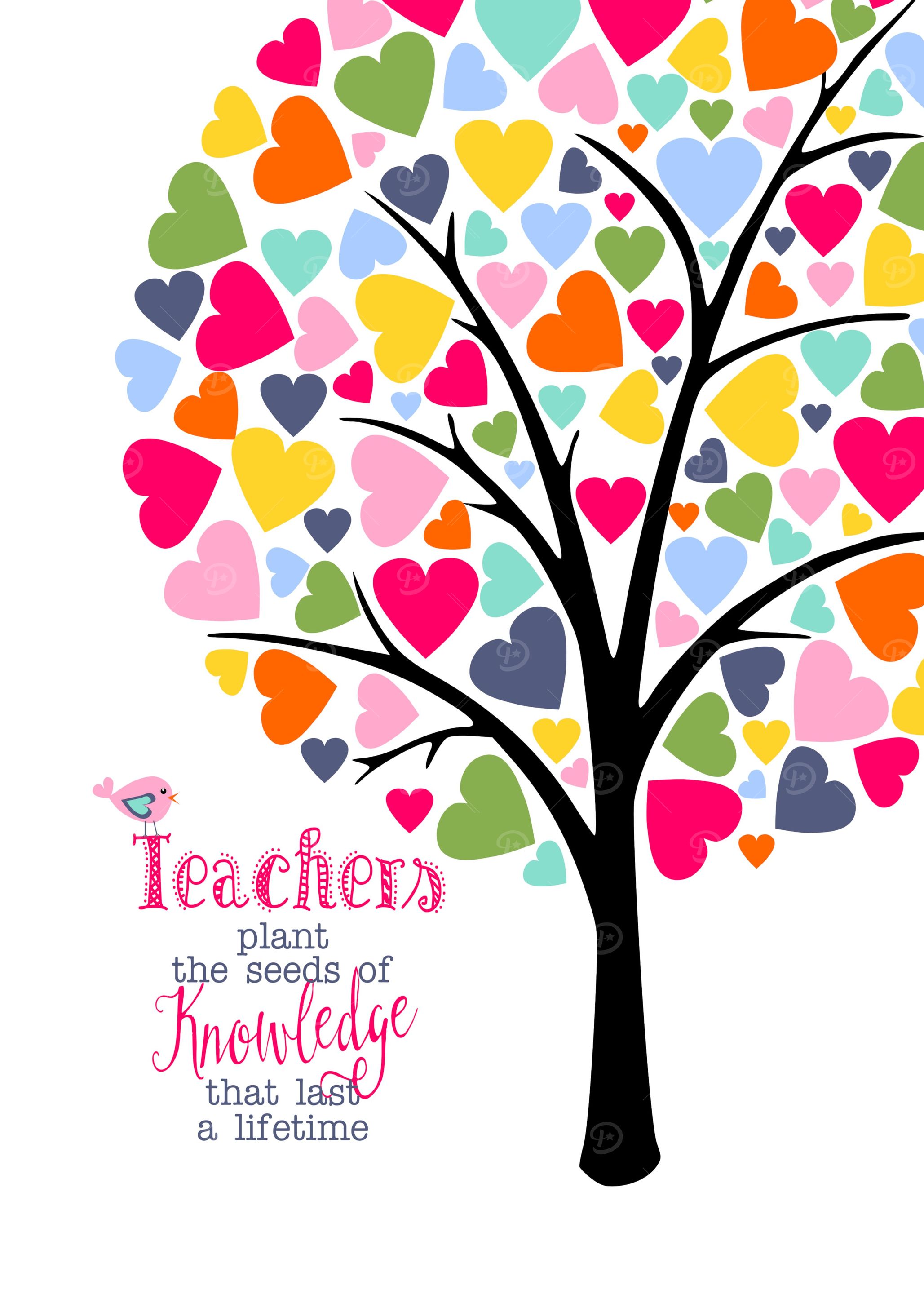 heart teacher tree