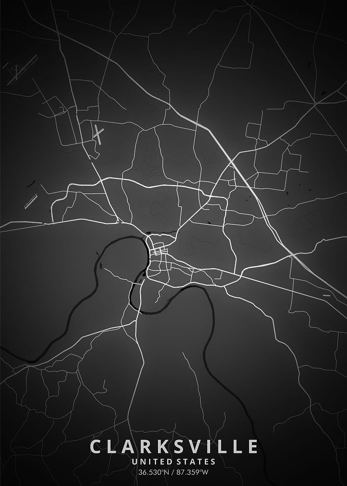 Clarksville Map Posters