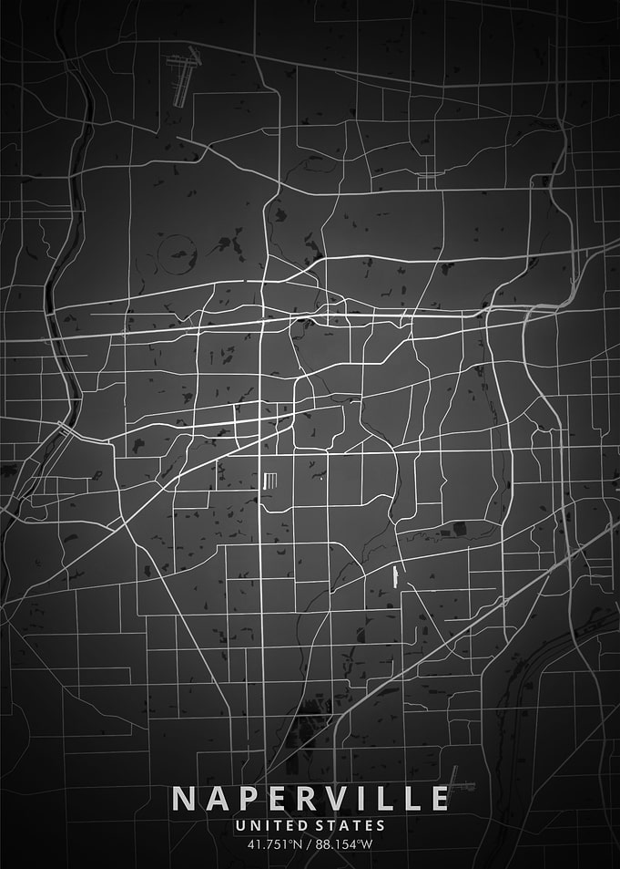 Naperville Map Posters