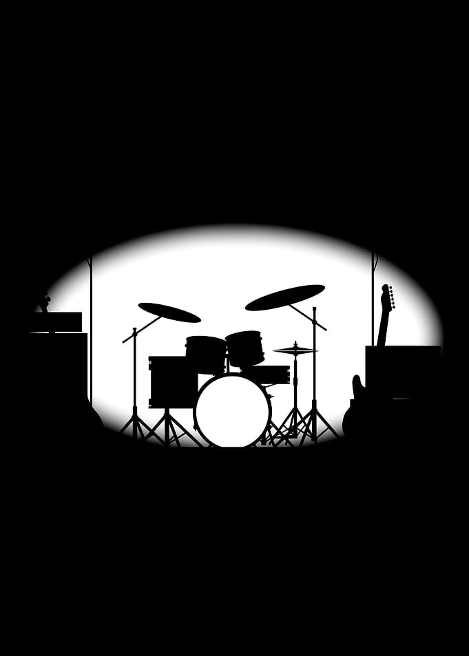 Half Tone Rock Band Poster