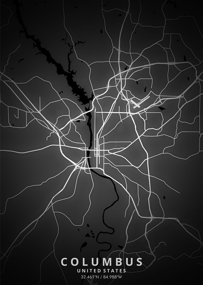 Columbus Map Posters