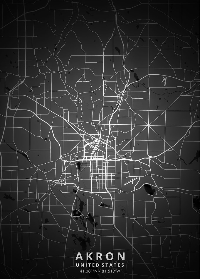 Akron Map Posters