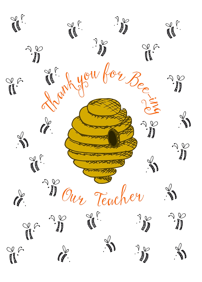 Bee teacher class gift