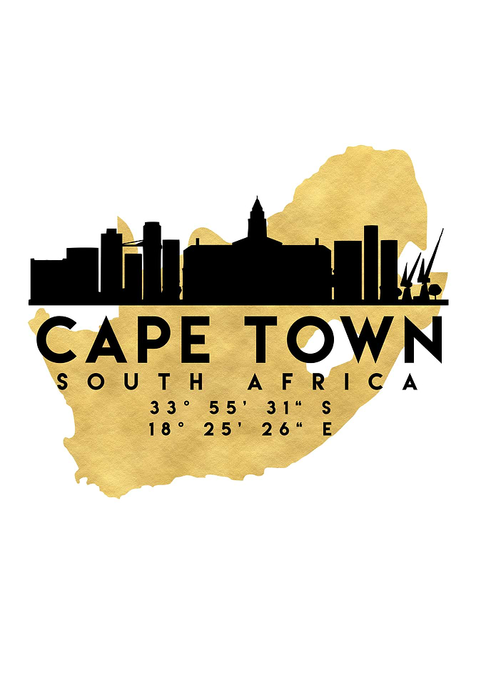 Cape Town Map Skyline