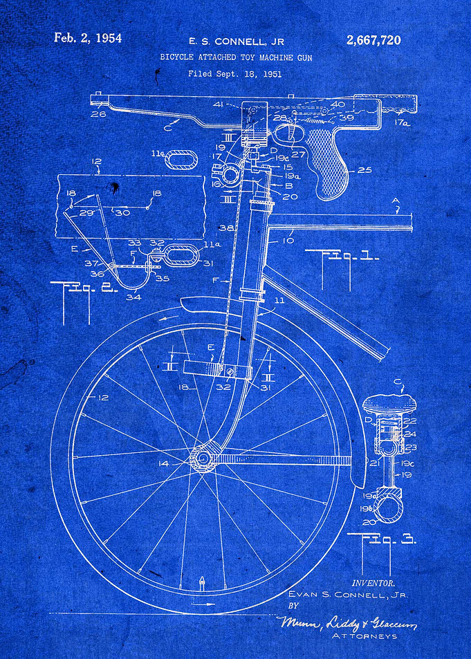 Bicycle Machine Gun Toy