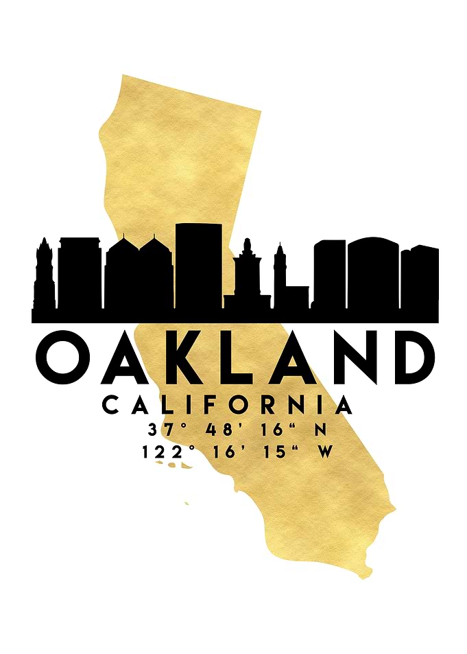 Oakland Map Skyline