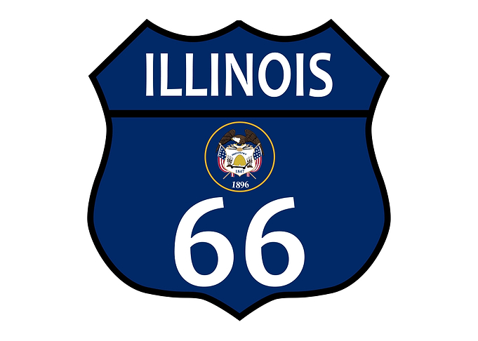 Route 66 Illinois Sign