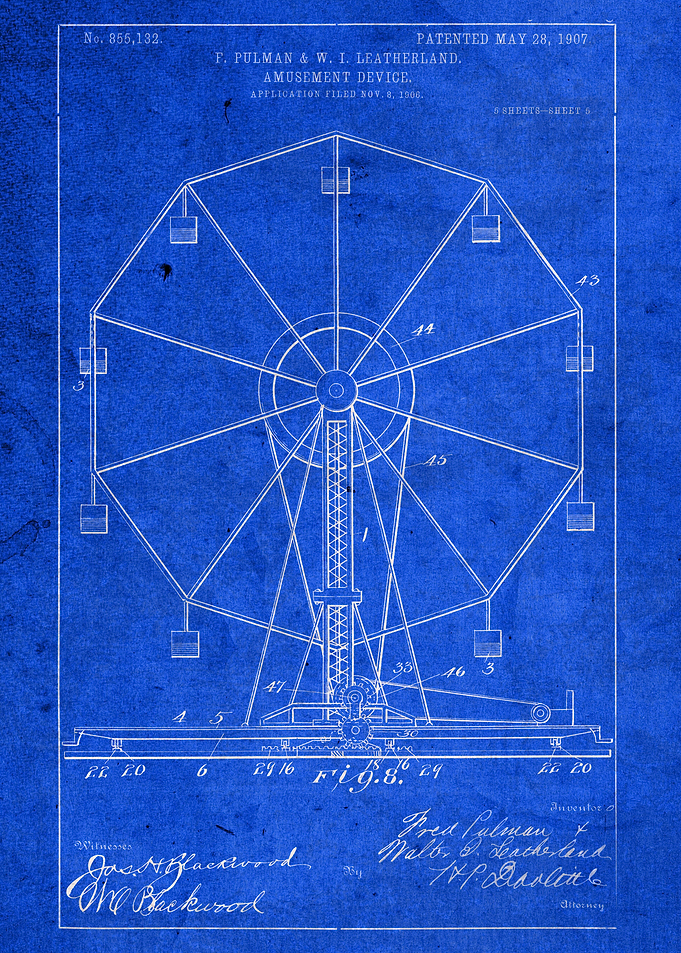 Ferris Wheel Patent Art