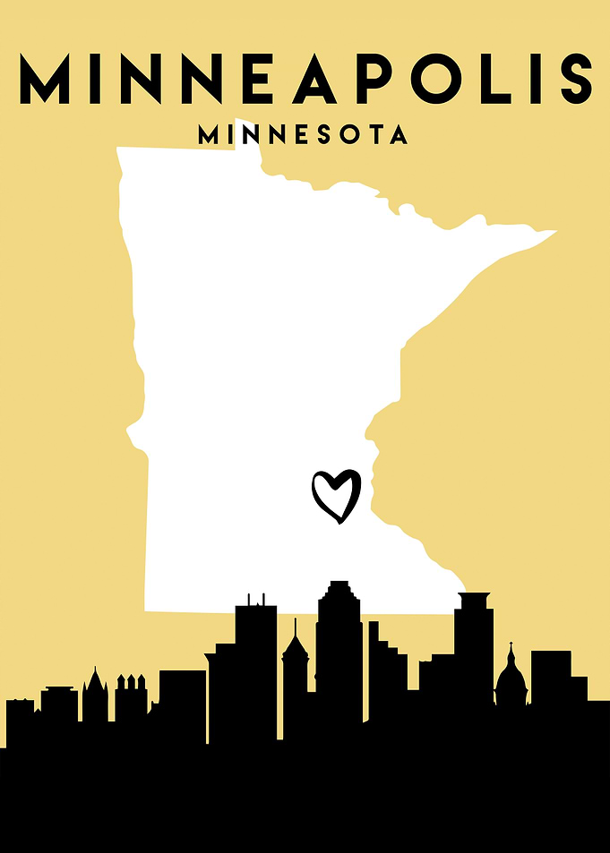 Minneapolis Map Skyline