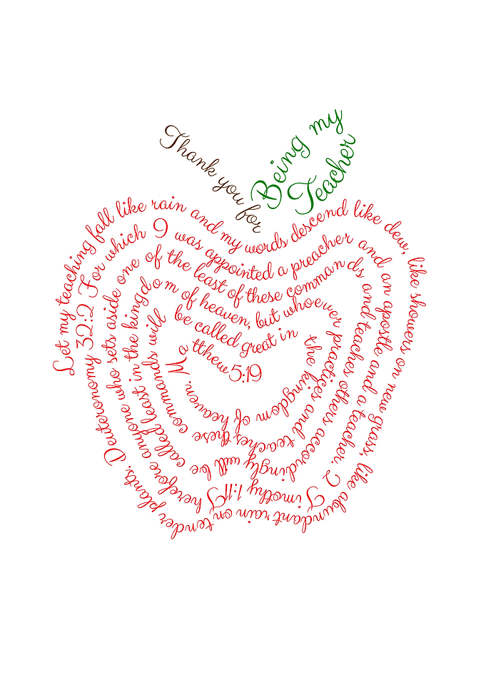 word art apple