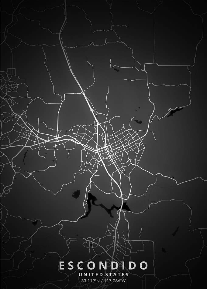 Escondido Map Posters