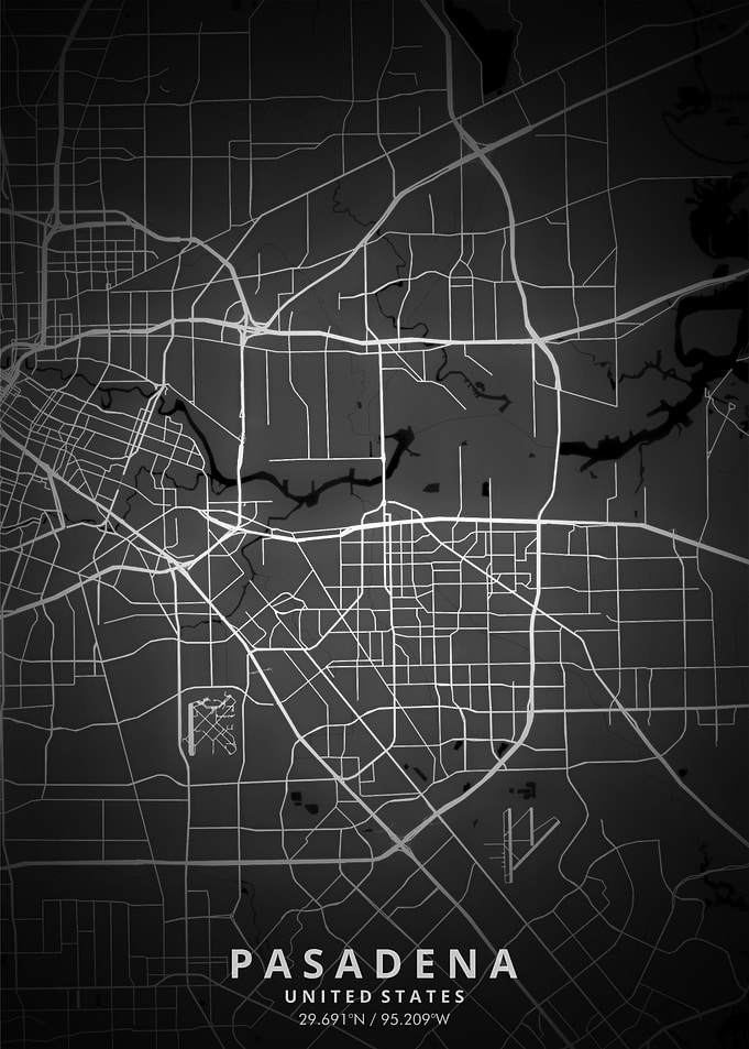Pasadena Map Posters
