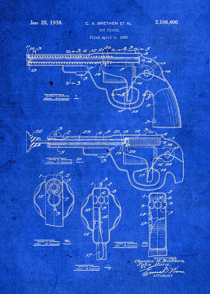 Toy Pistol Patent Art