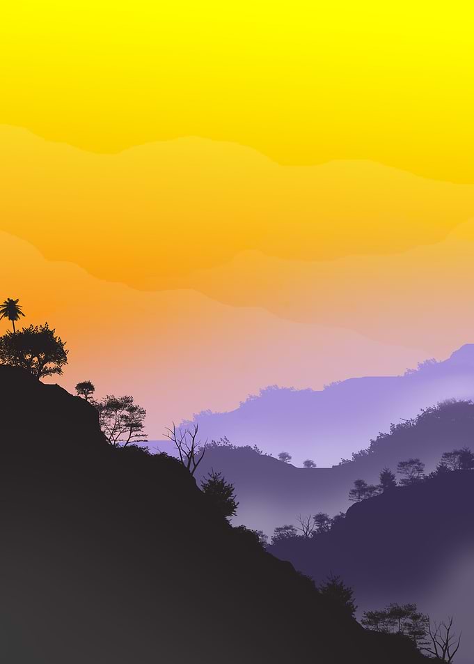 Sunset in Village