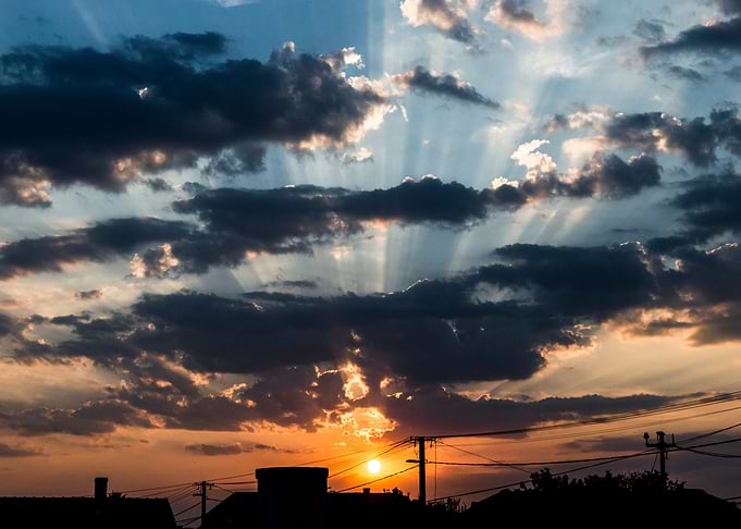 Roof sunset