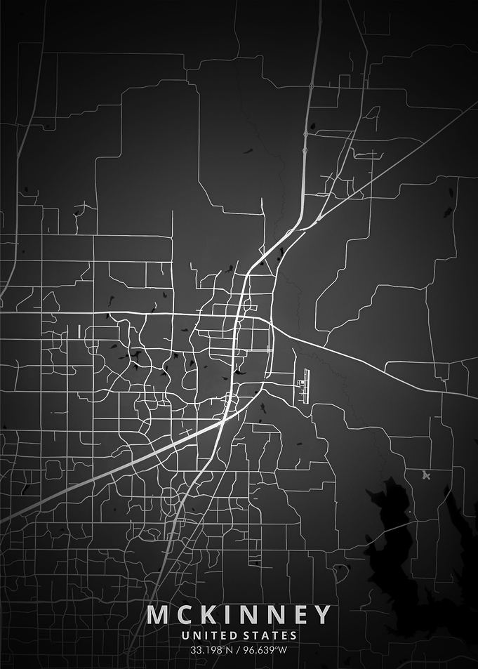 McKinney Map Posters