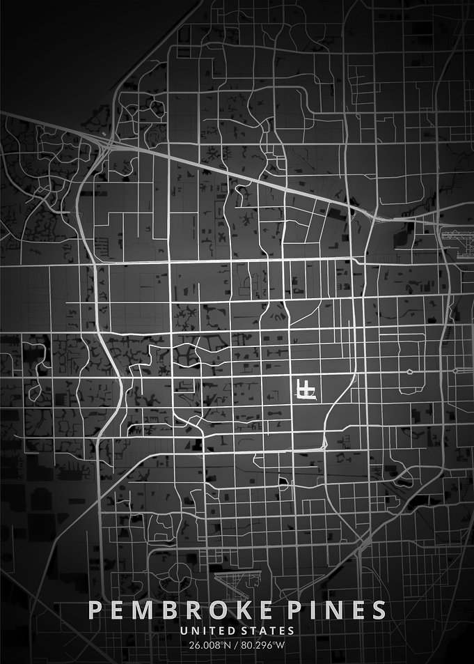 Pembroke Pines Map Posters