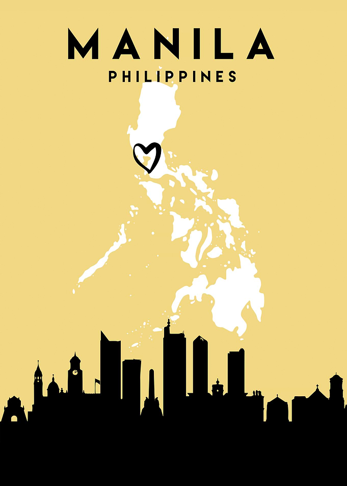 Manila Map Skyline