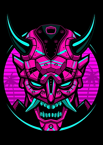 Retro mechanic samurai
