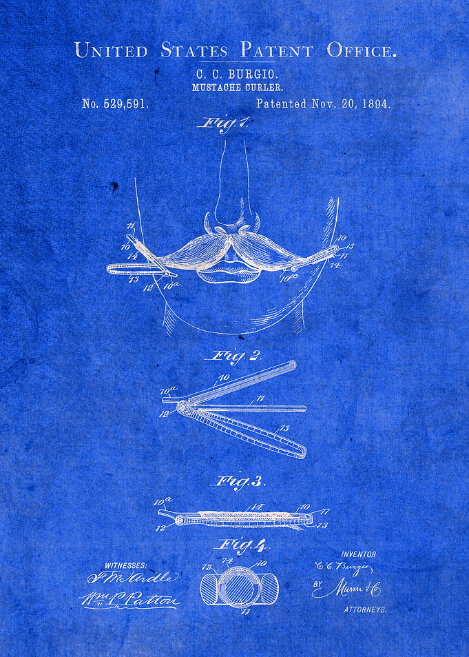 Moustache Curler Patent