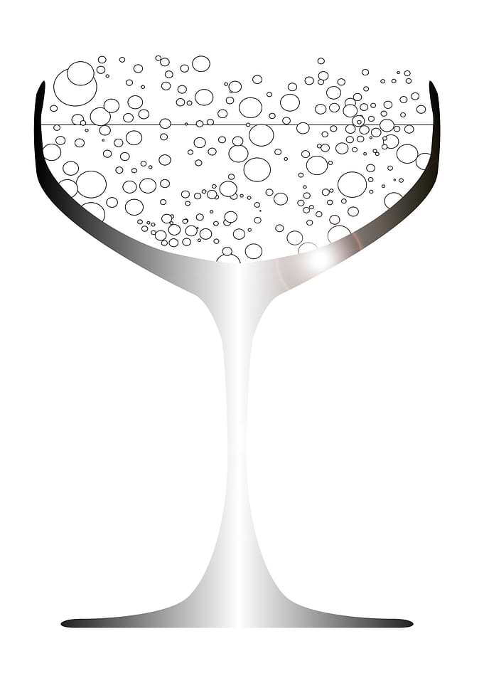 Bubbly Filled Glass