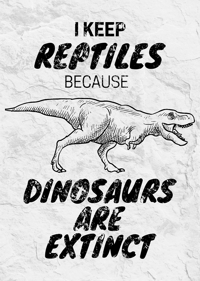 T Rex Reptile Keeper Print