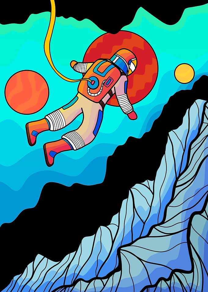 A fall in space