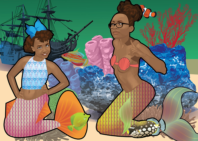 mermaid mother n daughter