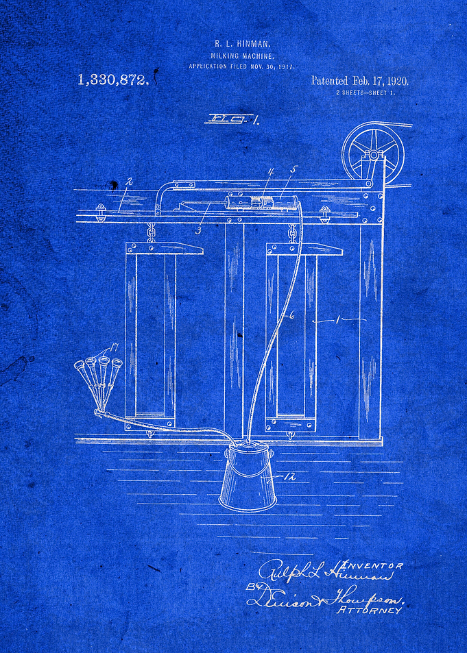 Milking Machine Patent