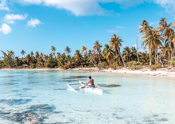 Rowing in paradise
