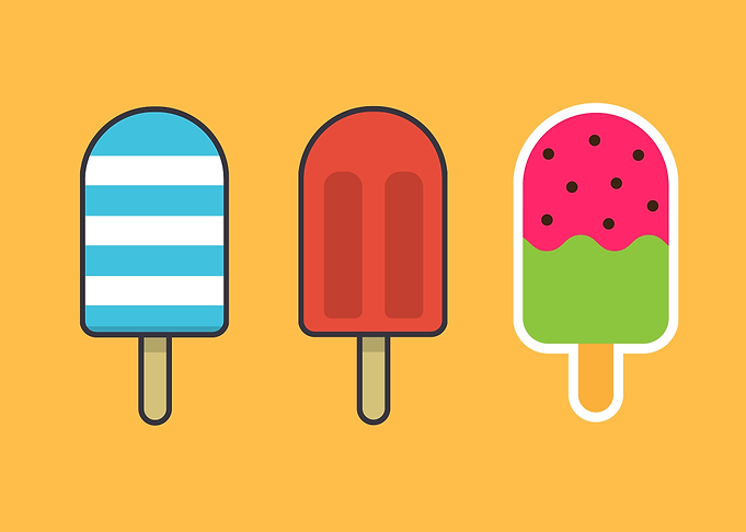 colorful ice cream sticks