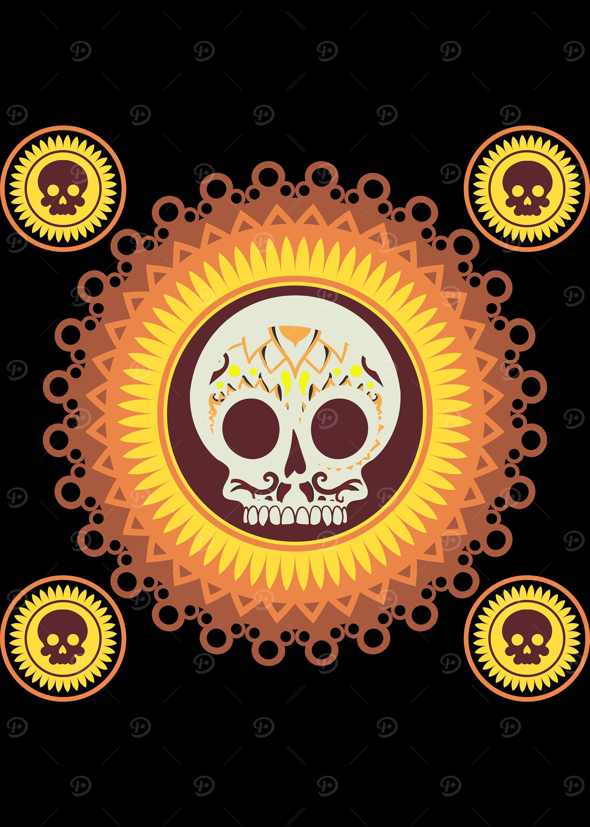 skull orange