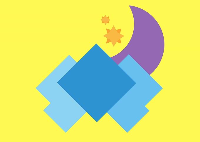 cute moon with cloud