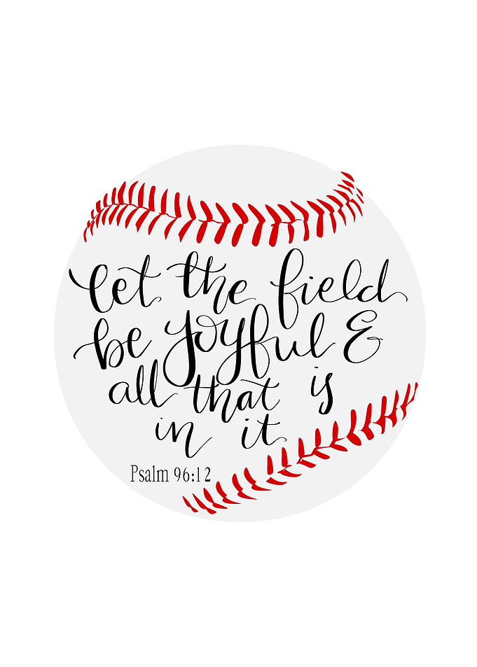 hand lettered baseball