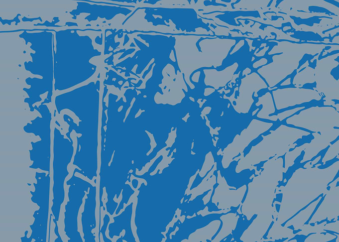 Drawing art in blue