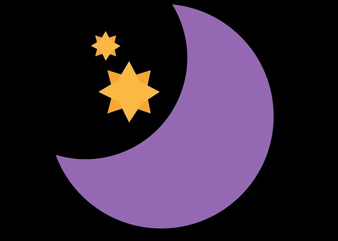 cute moon with cloud
