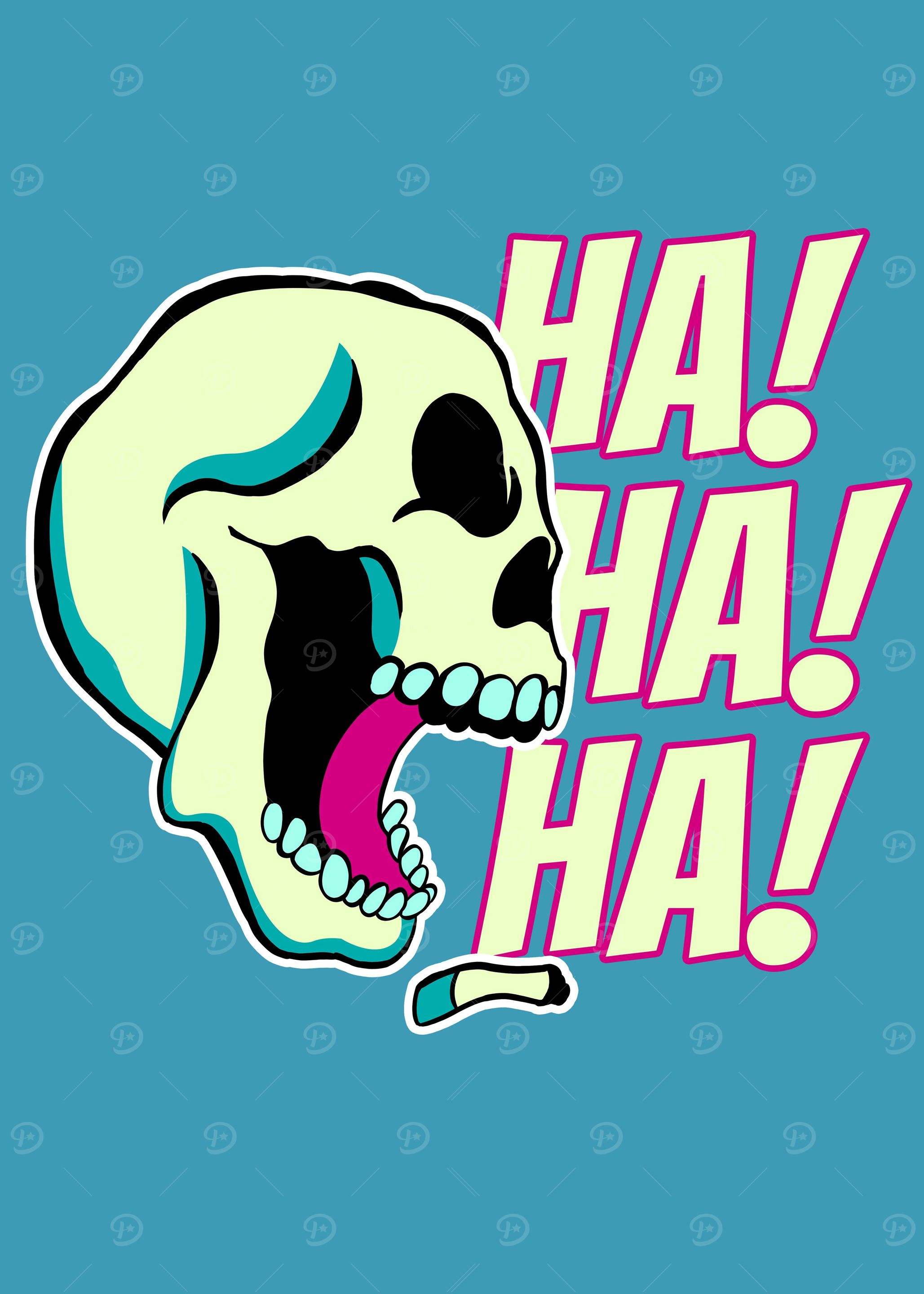 Funny Hard Laugh Skull