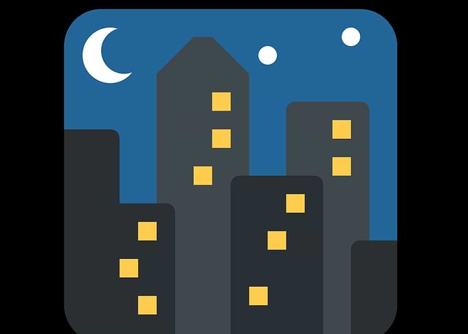 landscape view at night